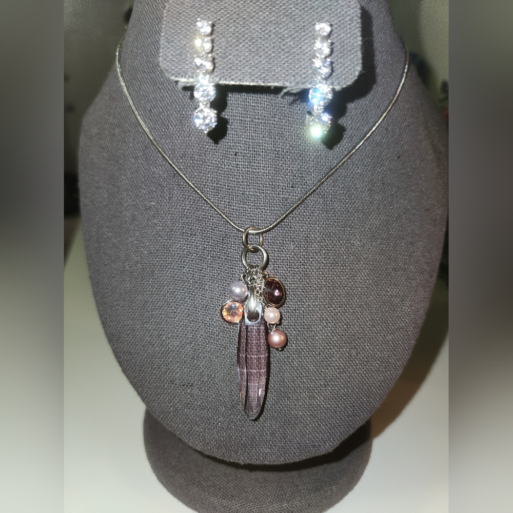 Touchstone Crystal Charmed Pendant Necklace - Picture 4 of 11